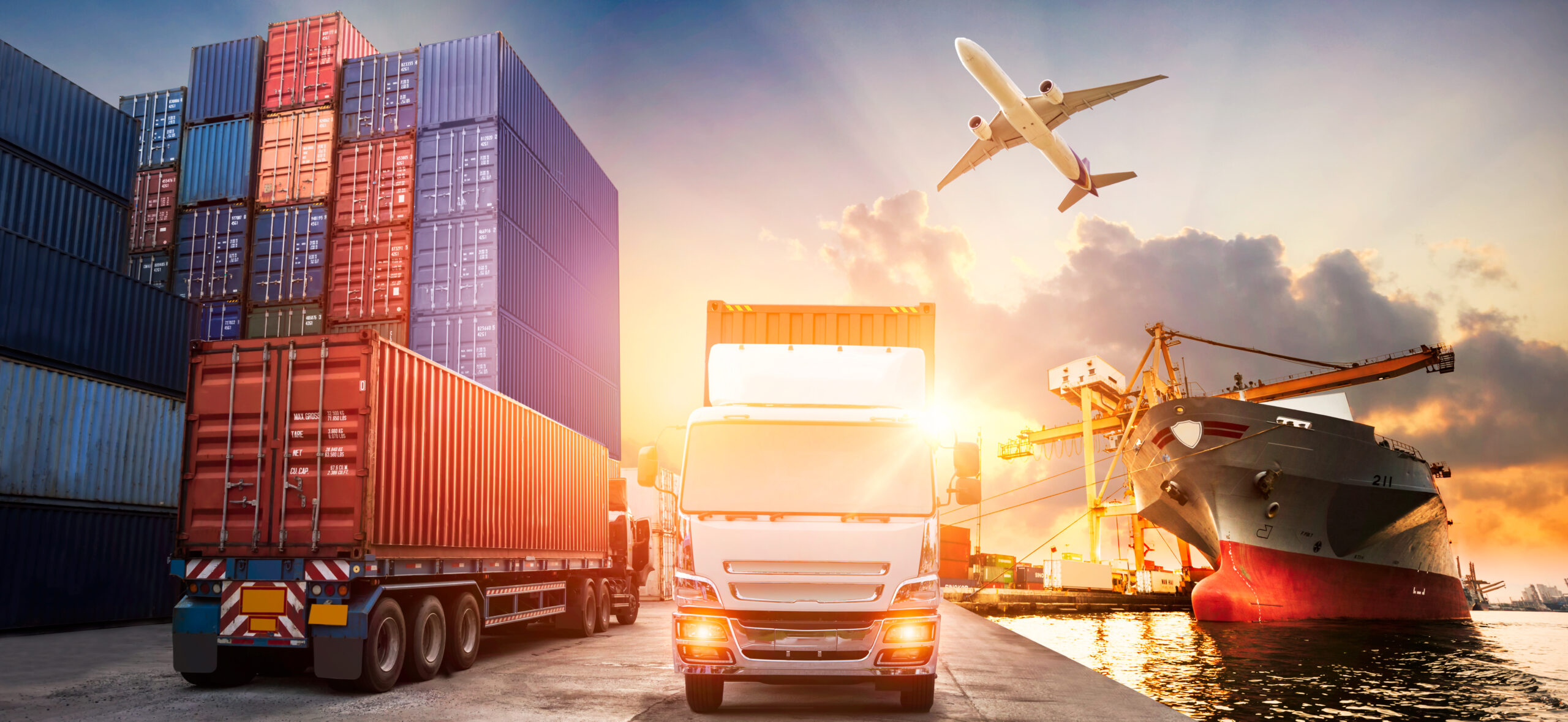 Logistics,And,Transportation,Of,Container,Cargo,Ship,And,Cargo,Plane